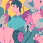 Collage of diverse employees with a range of religions.